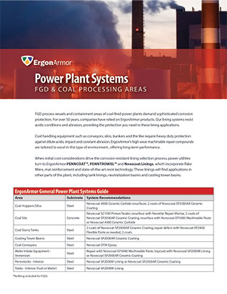 Power Plant FGD and Coal Processing Areas